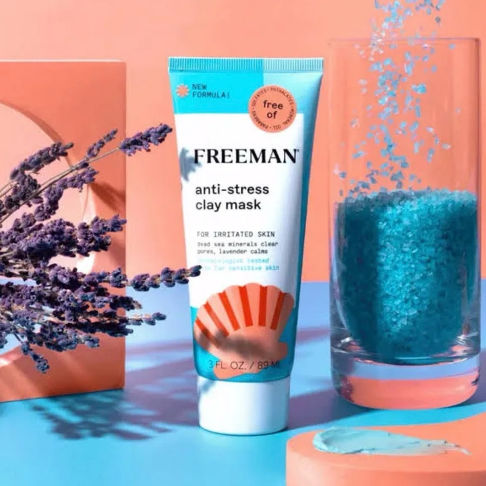 Freeman Anti-Stress Clay Mask with Dead Sea Minerals and Lavender. NWT